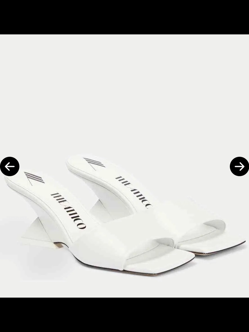 The Attico White Slide Mules